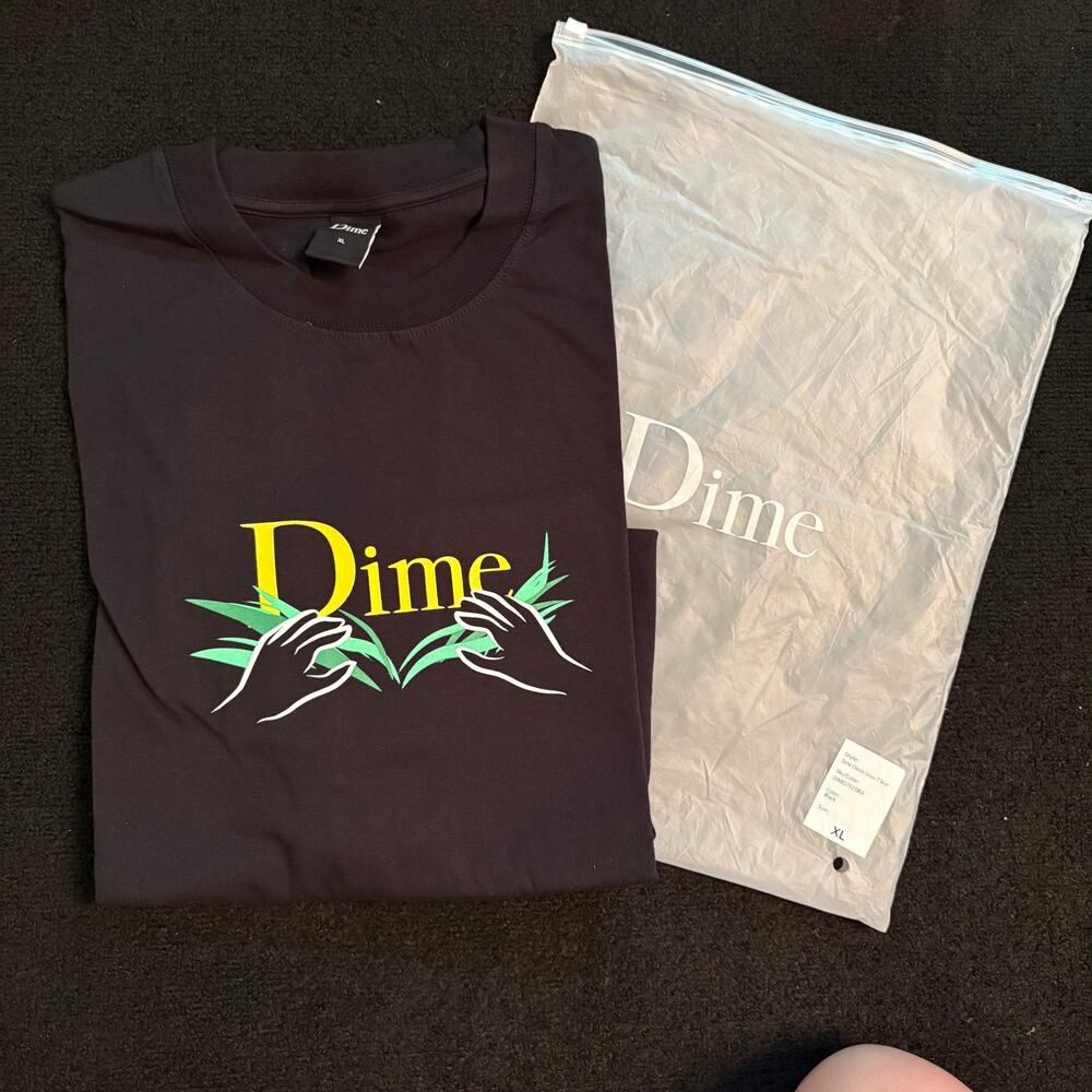 Dime Classic Grass T‑Shirt – Black (Never Worn, Brand New with Tags) Size: XL